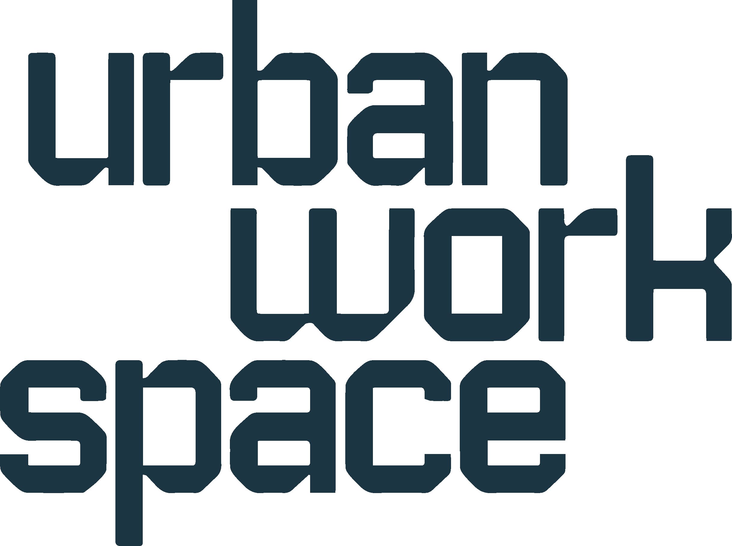 Urban Workspace logo blauw